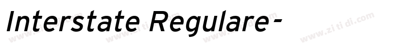 Interstate Regulare字体转换